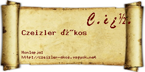 Czeizler Ákos névjegykártya